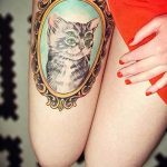 Фото рисунка тату кошка 09.10.2018 №148 - cat tattoo - tattoo-photo.ru