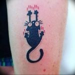 Фото рисунка тату кошка 09.10.2018 №159 - cat tattoo - tattoo-photo.ru