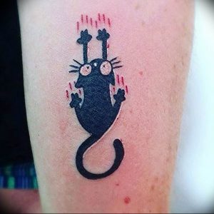 Фото рисунка тату кошка 09.10.2018 №159 - cat tattoo - tattoo-photo.ru