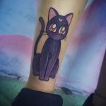 Фото рисунка тату кошка 09.10.2018 №166 - cat tattoo - tattoo-photo.ru