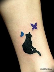Фото рисунка тату кошка 09.10.2018 №183 - cat tattoo - tattoo-photo.ru