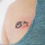 Фото рисунка тату кошка 09.10.2018 №196 - cat tattoo - tattoo-photo.ru