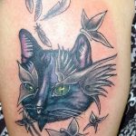 Фото рисунка тату кошка 09.10.2018 №209 - cat tattoo - tattoo-photo.ru