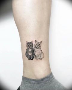 Фото рисунка тату кошка 09.10.2018 №216 - cat tattoo - tattoo-photo.ru