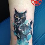 Фото рисунка тату кошка 09.10.2018 №217 - cat tattoo - tattoo-photo.ru