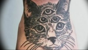 Фото рисунка тату кошка 09.10.2018 №221 - cat tattoo - tattoo-photo.ru