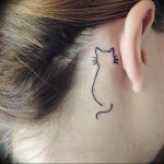 Фото рисунка тату кошка 09.10.2018 №227 - cat tattoo - tattoo-photo.ru