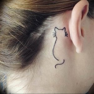 Фото рисунка тату кошка 09.10.2018 №227 - cat tattoo - tattoo-photo.ru