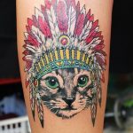 Фото рисунка тату кошка 09.10.2018 №233 - cat tattoo - tattoo-photo.ru