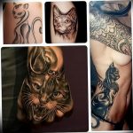 Фото рисунка тату кошка 09.10.2018 №234 - cat tattoo - tattoo-photo.ru