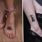 Фото рисунка тату кошка 09.10.2018 №239 - cat tattoo - tattoo-photo.ru