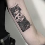 Фото рисунка тату кошка 09.10.2018 №240 - cat tattoo - tattoo-photo.ru