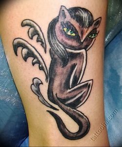 Фото рисунка тату кошка 09.10.2018 №260 - cat tattoo - tattoo-photo.ru