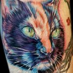 Фото рисунка тату кошка 09.10.2018 №299 - cat tattoo - tattoo-photo.ru