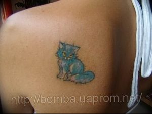 Фото рисунка тату кошка 09.10.2018 №307 - cat tattoo - tattoo-photo.ru