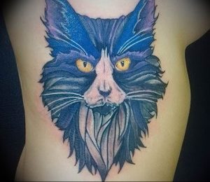 Фото рисунка тату кошка 09.10.2018 №313 - cat tattoo - tattoo-photo.ru