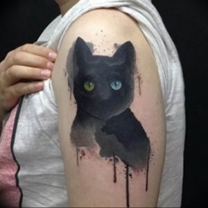 Фото рисунка тату кошка 09.10.2018 №333 - cat tattoo - tattoo-photo.ru