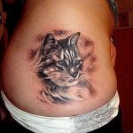 Фото рисунка тату кошка 09.10.2018 №342 - cat tattoo - tattoo-photo.ru