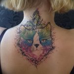 Фото рисунка тату кошка 09.10.2018 №344 - cat tattoo - tattoo-photo.ru
