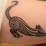Фото рисунка тату кошка 09.10.2018 №346 - cat tattoo - tattoo-photo.ru