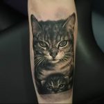 Фото рисунка тату кошка 09.10.2018 №353 - cat tattoo - tattoo-photo.ru