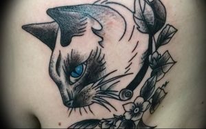 Фото рисунка тату кошка 09.10.2018 №394 - cat tattoo - tattoo-photo.ru