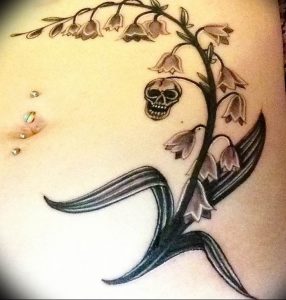 Фото рисунка тату ландыш 12.10.2018 №001 - tattoo lily of the valley - tattoo-photo.ru