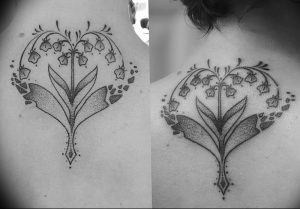 Фото рисунка тату ландыш 12.10.2018 №005 - tattoo lily of the valley - tattoo-photo.ru