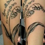 Фото рисунка тату ландыш 12.10.2018 №012 - tattoo lily of the valley - tattoo-photo.ru