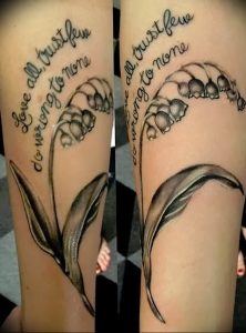 Фото рисунка тату ландыш 12.10.2018 №012 - tattoo lily of the valley - tattoo-photo.ru
