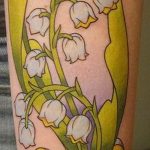 Фото рисунка тату ландыш 12.10.2018 №019 - tattoo lily of the valley - tattoo-photo.ru