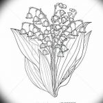 Фото рисунка тату ландыш 12.10.2018 №032 - tattoo lily of the valley - tattoo-photo.ru