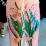 Фото рисунка тату ландыш 12.10.2018 №033 - tattoo lily of the valley - tattoo-photo.ru