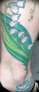 Фото рисунка тату ландыш 12.10.2018 №035 - tattoo lily of the valley - tattoo-photo.ru
