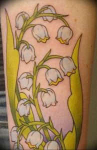 Фото рисунка тату ландыш 12.10.2018 №044 - tattoo lily of the valley - tattoo-photo.ru