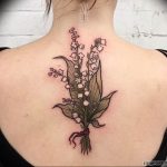 Фото рисунка тату ландыш 12.10.2018 №048 - tattoo lily of the valley - tattoo-photo.ru
