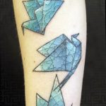 Фото рисунка тату оригами 12.10.2018 №001 - origami tattoo - tattoo-photo.ru