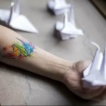 Фото рисунка тату оригами 12.10.2018 №005 - origami tattoo - tattoo-photo.ru