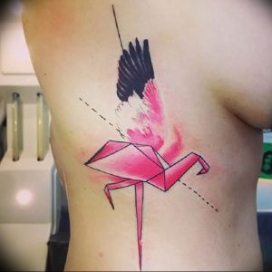 Фото рисунка тату оригами 12.10.2018 №021 - origami tattoo - tattoo-photo.ru