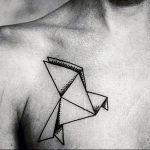 Фото рисунка тату оригами 12.10.2018 №025 - origami tattoo - tattoo-photo.ru