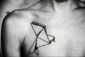 Фото рисунка тату оригами 12.10.2018 №025 - origami tattoo - tattoo-photo.ru