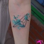 Фото рисунка тату оригами 12.10.2018 №028 - origami tattoo - tattoo-photo.ru