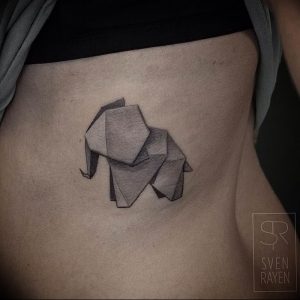 Фото рисунка тату оригами 12.10.2018 №039 - origami tattoo - tattoo-photo.ru