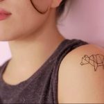 Фото рисунка тату оригами 12.10.2018 №040 - origami tattoo - tattoo-photo.ru