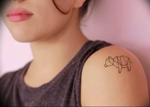 Фото рисунка тату оригами 12.10.2018 №040 - origami tattoo - tattoo-photo.ru