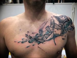 Фото рисунка тату оригами 12.10.2018 №041 - origami tattoo - tattoo-photo.ru