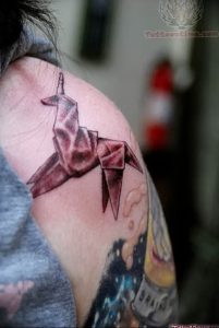 Фото рисунка тату оригами 12.10.2018 №043 - origami tattoo - tattoo-photo.ru