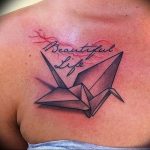 Фото рисунка тату оригами 12.10.2018 №044 - origami tattoo - tattoo-photo.ru