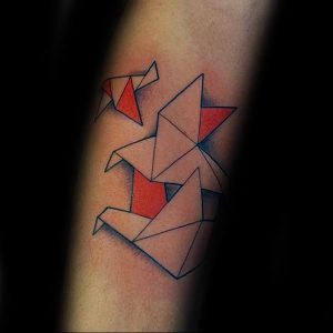 Фото рисунка тату оригами 12.10.2018 №047 - origami tattoo - tattoo-photo.ru