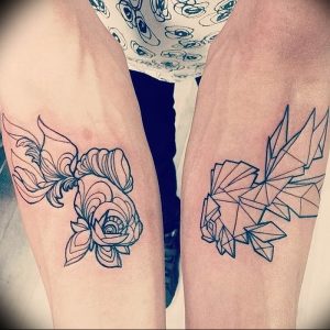 Фото рисунка тату оригами 12.10.2018 №054 - origami tattoo - tattoo-photo.ru